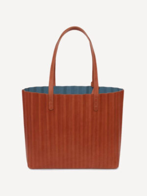 Debossed Leather Tote